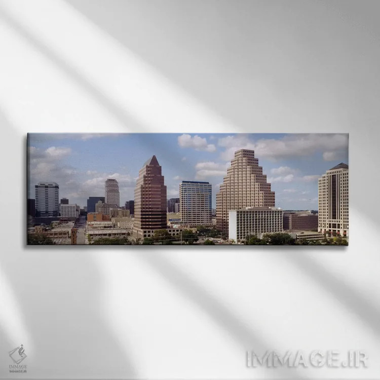 تابلو Town Lake, Austin, Texas, USA,ساختمانها در شهر، تون لِیک، آستین، تگزاس، آمریکا اثر پانورامیک ایمجز (استودیو عکاسی عریض) - نمای روبهرو روی دیوار