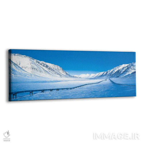 تابلو خط لوله آلاسکا، رشتهکوه بروکس، آلاسکا اثر پانورامیک ایمجز (استودیو عکاسی عریض) - نمای پرسپکتیو محصول