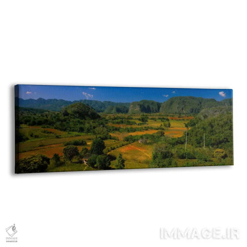 تابلو Valle de Vinales, Pinar del Rio, Cuba,منظره کارست گرمسیری، دره وینالس، پینار دل ریو، کوبا اثر پانورامیک ایمجز (استودیو عکاسی عریض) - نمای پرسپکتیو محصول