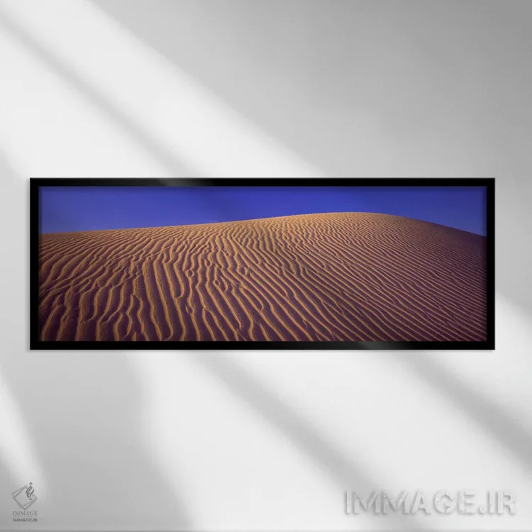 تابلو تپههای شنی پارک ملی دره مرگ، کالیفرنیا، ایالات متحده آمریکا اثر پانورامیک ایمجز (استودیو عکاسی عریض) - نمای قابدار مشکی