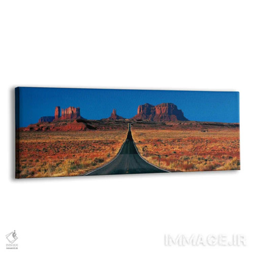 تابلو Monument Valley, Navajo Nation, Arizona, USA,منظره از بزرگراه ۱۶۳ آمریکا، دره یادمان، ملت ناواهو، آریزونا، ایالات متحده آمریکا اثر پانورامیک ایمجز (استودیو عکاسی عریض) - نمای پرسپکتیو محصول