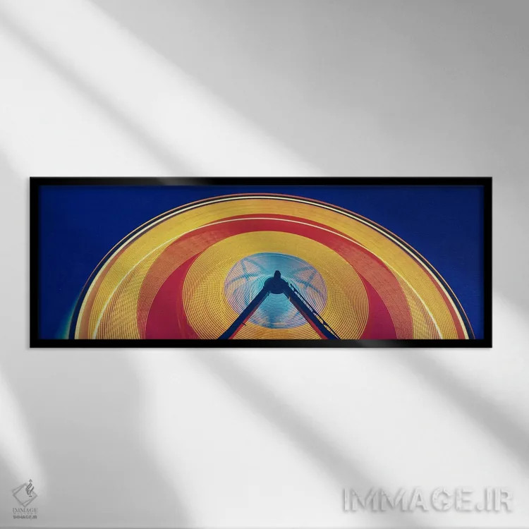 تابلو چرخ و فلک در جشنواره گل رز، پورتلند، اورگان، ایالات متحده آمریکا اثر پانورامیک ایمجز (استودیو عکاسی عریض) - نمای قابدار مشکی