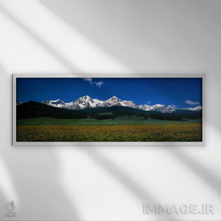 تابلو رشتهکوه ساوتوث، استنلی، آیداهو، ایالات متحده اثر پانورامیک ایمجز (استودیو عکاسی عریض) - نمای قابدار سفید