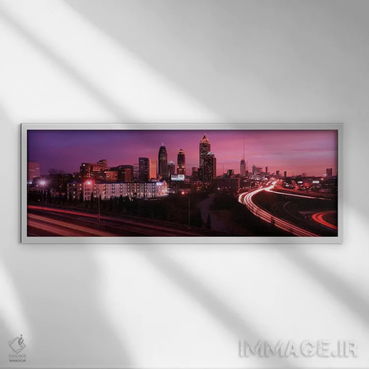 تابلو Georgia, USA #2,آتلانتا، جورجیا، ایالات متحده آمریکا (۲) اثر پانورامیک ایمجز (استودیو عکاسی عریض) - نمای قابدار سفید