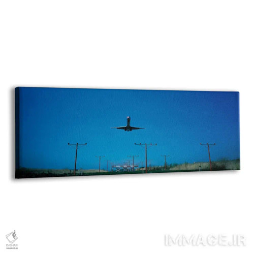 تابلو هواپیمای در حال فرود در فرودگاه بینالمللی فیلادلفیا، پنسیلوانیا، ایالات متحده آمریکا اثر پانورامیک ایمجز (استودیو عکاسی عریض) - نمای پرسپکتیو محصول