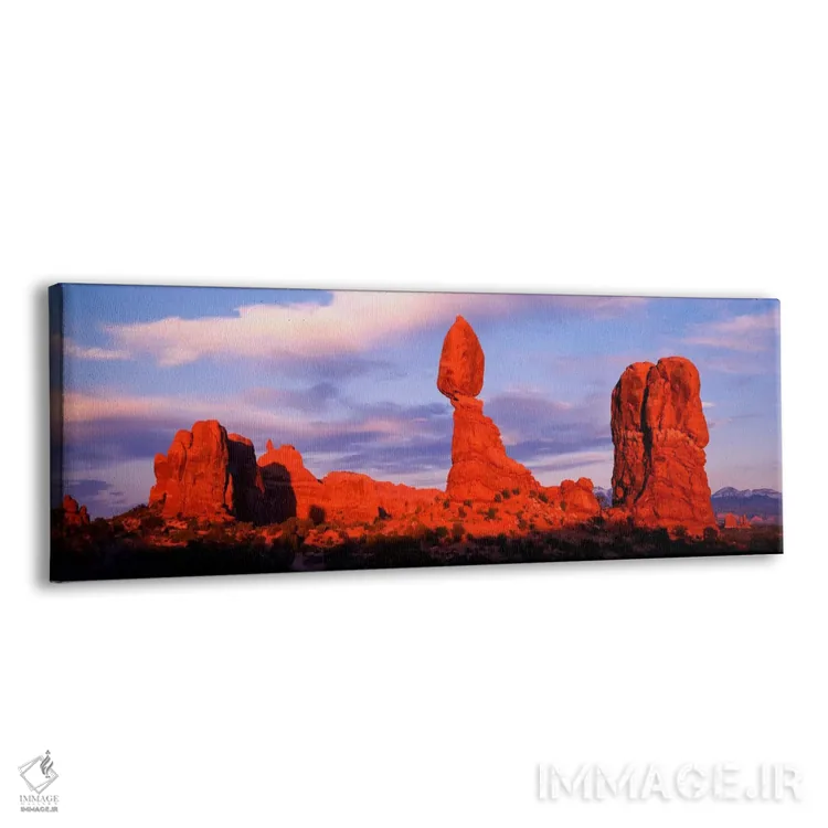 تابلو Arches National Park, Grand County, Utah, USA,صخره متعادل (میانی)، پارک ملی آرچز، شهرستان گرند، یوتا، آمریکا اثر پانورامیک ایمجز (استودیو عکاسی عریض) - نمای پرسپکتیو محصول