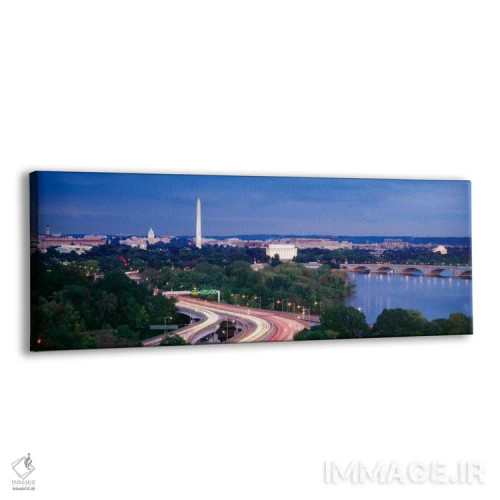 تابلو Washington DC, USA,نمای بالا از منظره شهری، واشینگتن دیسی، ایالات متحده آمریکا اثر پانورامیک ایمجز (استودیو عکاسی عریض) - نمای پرسپکتیو محصول