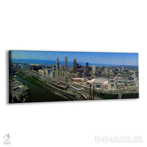 تابلو نمای هوایی کلیولند، اوهایو، ایالات متحده آمریکا اثر پانورامیک ایمجز (استودیو عکاسی عریض) - نمای پرسپکتیو محصول