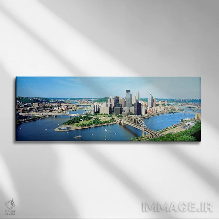 تابلو Pittsburgh, Pennsylvania, USA,خط افق روزانه پیتسبورگ، پنسیلوانیا، ایالات متحده آمریکا اثر پانورامیک ایمجز (استودیو عکاسی عریض) - نمای روبهرو روی دیوار