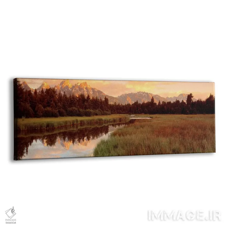تابلو Grand Teton National Park, Wyoming, USA,چشم‌انداز بکر در طلوع آفتاب، پارک ملی گرند تتون، وایومینگ، آمریکا اثر پانورامیک ایمجز (استودیو عکاسی عریض) - نمای پرسپکتیو محصول