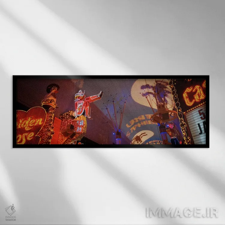 تابلو تجربه فریمونت، لاس وگاس، نوادا، ایالات متحده آمریکا اثر پانورامیک ایمجز (استودیو عکاسی عریض) - نمای قابدار مشکی