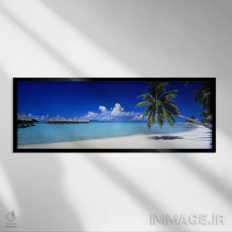 تابلو بورا بورا، جنوب اقیانوس آرام اثر پانورامیک ایمجز (استودیو عکاسی عریض) - نمای قابدار مشکی