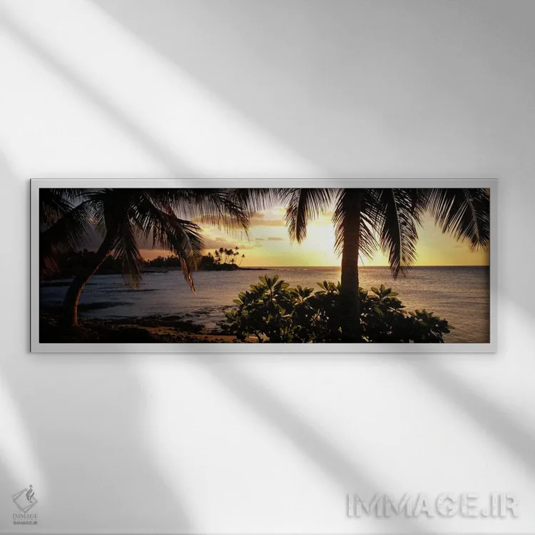تابلو Hawaii, USA,ساحل کوهالا، هاوایی، آمریکا اثر پانورامیک ایمجز (استودیو عکاسی عریض) - نمای قابدار سفید