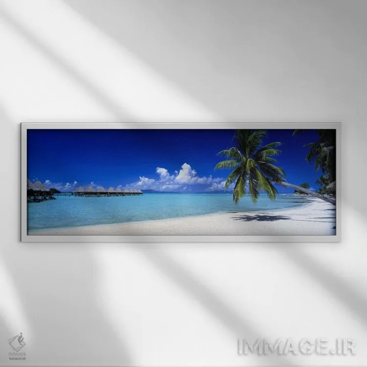 تابلو بورا بورا، جنوب اقیانوس آرام اثر پانورامیک ایمجز (استودیو عکاسی عریض) - نمای قابدار سفید