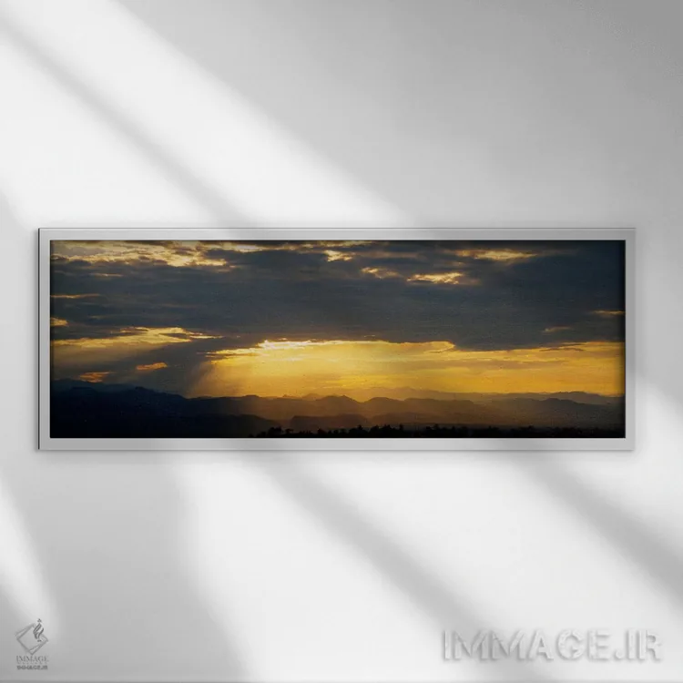 تابلو Daniels Park, Denver, Colorado, USA,ابرها در آسمان، پارک دانیلز، دنور، کلرادو، ایالات متحده آمریکا اثر پانورامیک ایمجز (استودیو عکاسی عریض) - نمای قابدار سفید