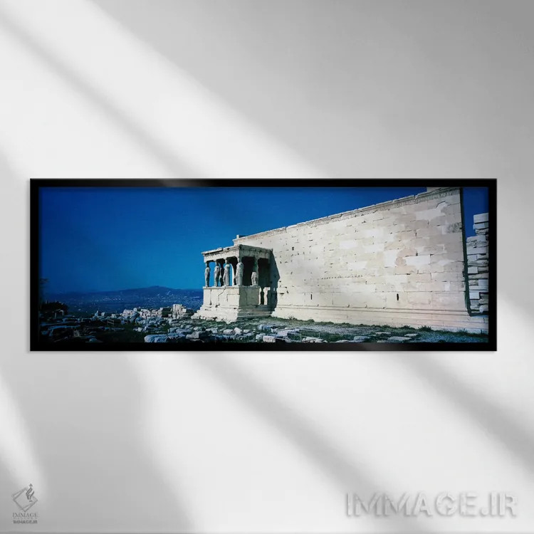 تابلو مجموعه پارتنون، آتن، یونان اثر پانورامیک ایمجز (استودیو عکاسی عریض) - نمای قابدار مشکی