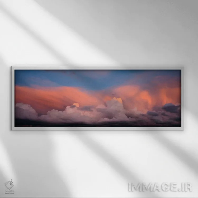 تابلو غروب آفتاب، یوتا، آمریکا اثر پانورامیک ایمجز (استودیو عکاسی عریض) - نمای قابدار سفید
