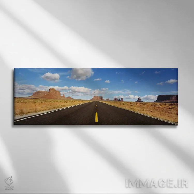 تابلو Utah, USA,منظره دره Monument از جاده ۱۶۳ آمریکا، یوتا، آمریکا اثر پانورامیک ایمجز (استودیو عکاسی عریض) - نمای روبهرو روی دیوار