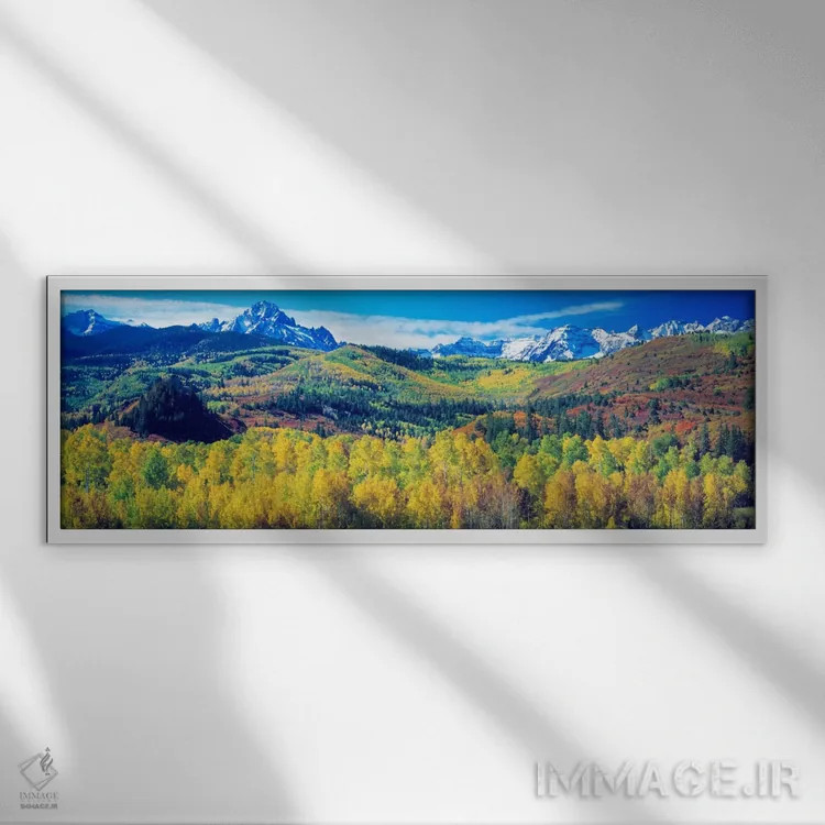 تابلو San Juan Mountains, Colorado, USA,منظره کوهستانی، رشتهکوه سانخوان، کلرادو، آمریکا اثر پانورامیک ایمجز (استودیو عکاسی عریض) - نمای قابدار سفید