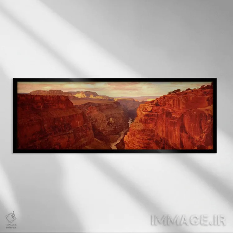 تابلو Grand Canyon National Park, Arizona, USA,نمایی از نقطه توروویپ، پارک ملی گرند کنیون، آریزونا، آمریکا اثر پانورامیک ایمجز (استودیو عکاسی عریض) - نمای قابدار مشکی