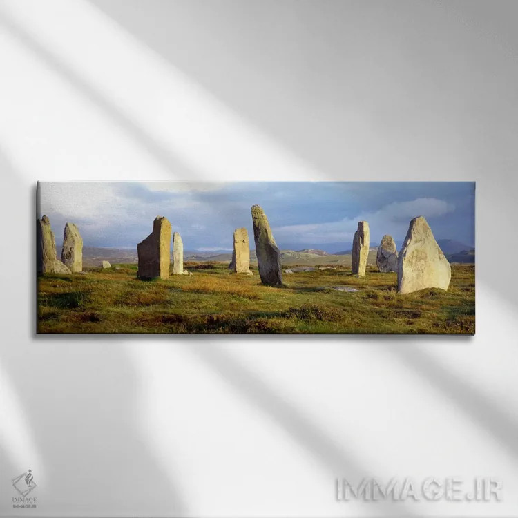 تابلو Isle Of Lewis, Outer Hebrides, Scotland, United Kingdom,سنگهای کالانیش، جزیره لوئیس، اوتر هبریدز، اسکاتلند، بریتانیا اثر پانورامیک ایمجز (استودیو عکاسی عریض) - نمای روبهرو روی دیوار