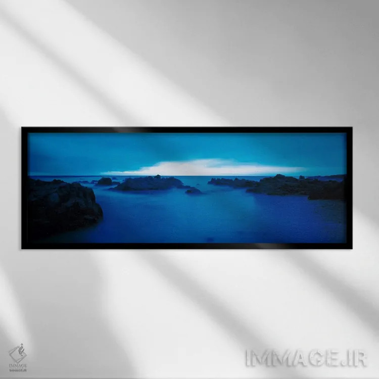 تابلو ساحل اقیانوس آرام، مونتری، کالیفرنیا، آمریکا اثر پانورامیک ایمجز (استودیو عکاسی عریض) - نمای قابدار مشکی