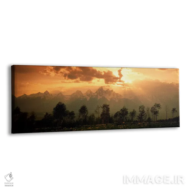 تابلو طلوع کوههای تتون، پارک ملی گرند تتون، وایومینگ، آمریکا اثر پانورامیک ایمجز (استودیو عکاسی عریض) - نمای پرسپکتیو محصول