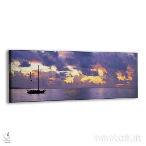 تابلو غروب جزیره مورئا، پلینزی فرانسه اثر پانورامیک ایمجز (استودیو عکاسی عریض) - نمای پرسپکتیو محصول