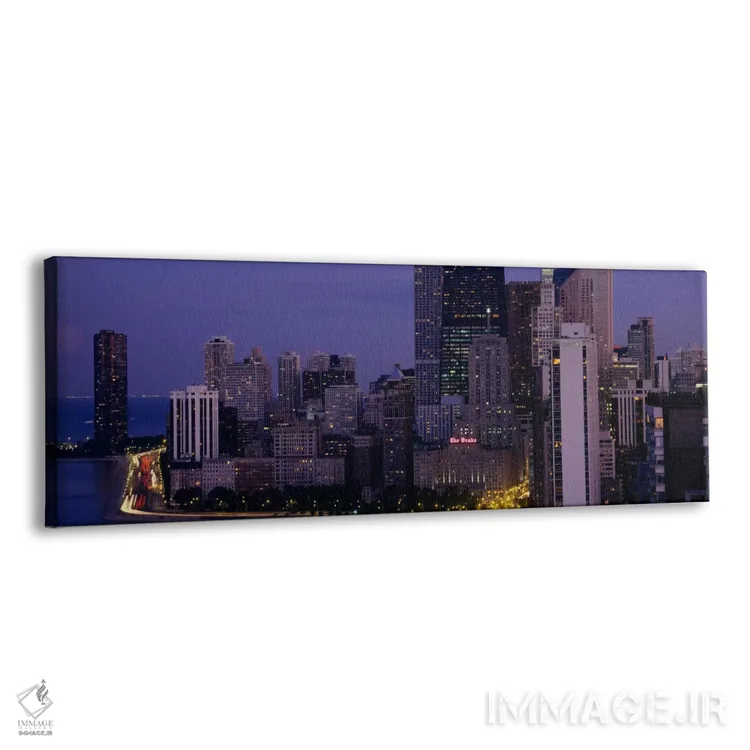 تابلو Chicago, Cook County, Illinois, USA,ساختمانها در شهر، شیکاگو، ایلینوی، آمریکا اثر پانورامیک ایمجز (استودیو عکاسی عریض) - نمای پرسپکتیو محصول