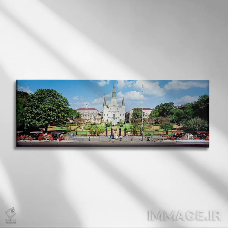 تابلو New Orleans, Louisiana, USA,میدان جکسون، نیواورلئان، لوئیزیانا، آمریکا اثر پانورامیک ایمجز (استودیو عکاسی عریض) - نمای روبهرو روی دیوار