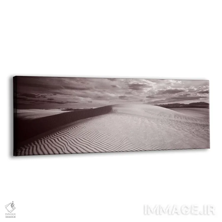 تابلو White Sands National Monument, Tularosa Basin, New Mexico,چشمانداز ابری در سیاه و سفید، یادمان ملی شنهای سفید، حوضه تولاروسا، نیومکزیکو اثر پانورامیک ایمجز (استودیو عکاسی عریض) - نمای پرسپکتیو محصول