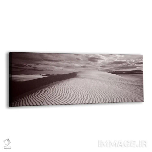 تابلو White Sands National Monument, Tularosa Basin, New Mexico,چشمانداز ابری در سیاه و سفید، یادمان ملی شنهای سفید، حوضه تولاروسا، نیومکزیکو اثر پانورامیک ایمجز (استودیو عکاسی عریض) - نمای پرسپکتیو محصول
