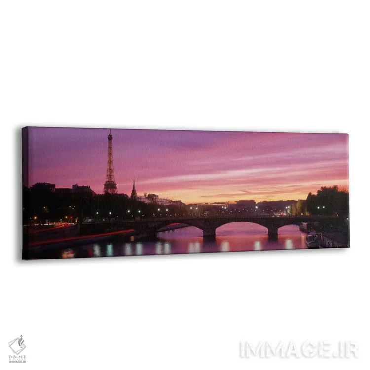 تابلو Paris, Ile-de-France, France,غروب سرخابی، پاریس، ایل-دو-فرانس، فرانسه اثر پانورامیک ایمجز (استودیو عکاسی عریض) - نمای پرسپکتیو محصول