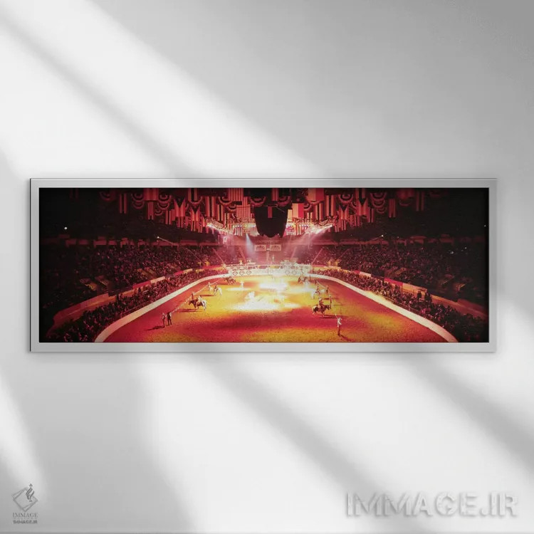 تابلو Fort Worth, Texas, USA,صدمین نمایشگاه احشام و رودئو، فورت ورث، تگزاس، آمریکا اثر پانورامیک ایمجز (استودیو عکاسی عریض) - نمای قابدار سفید