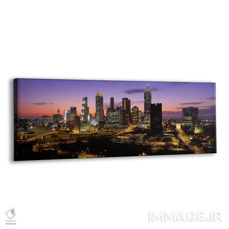 تابلو Cityscape, Skyline, City, Atlanta, Georgia, USA,خط افق شهر آتلانتا در گرگومیش، آتلانتا، جورجیا، آمریکا اثر پانورامیک ایمجز (استودیو عکاسی عریض) - نمای پرسپکتیو محصول