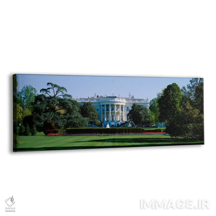 تابلو Washington DC, USA,چمن در جلوی ساختمان دولتی، کاخ سفید، واشینگتن دیسی، آمریکا اثر پانورامیک ایمجز (استودیو عکاسی عریض) - نمای پرسپکتیو محصول