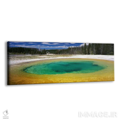 تابلو Upper Geyser Basin, Yellowstone National Park, Wyoming, USA,استخــر زیبایی، منطقه چشمههای آبگرم بالا، پارک ملی یلواستون، وایومینگ، آمریکا اثر پانورامیک ایمجز (استودیو عکاسی عریض) - نمای پرسپکتیو محصول
