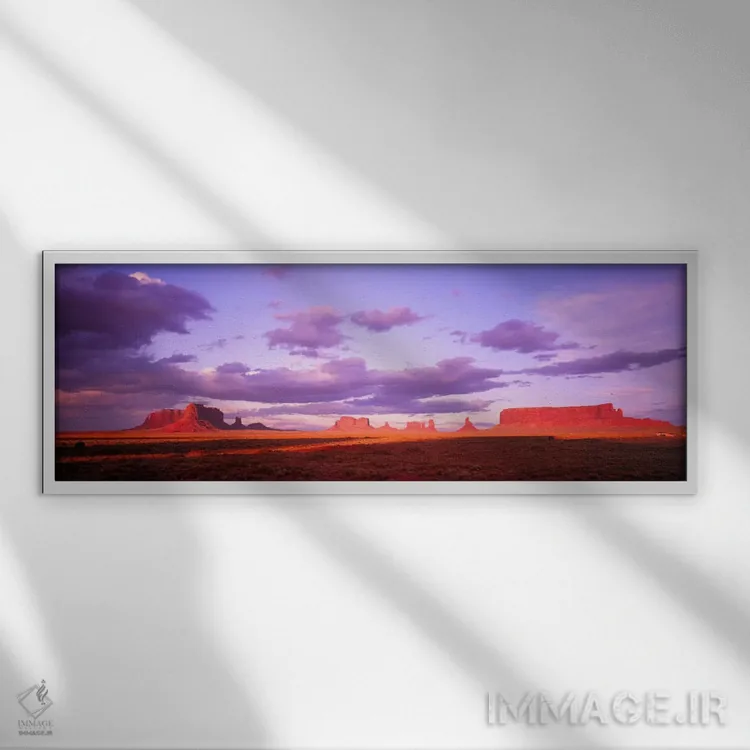 تابلو Arizona, USA,دره مونومنت، آریزونا، ایالات متحده آمریکا اثر پانورامیک ایمجز (استودیو عکاسی عریض) - نمای قابدار سفید