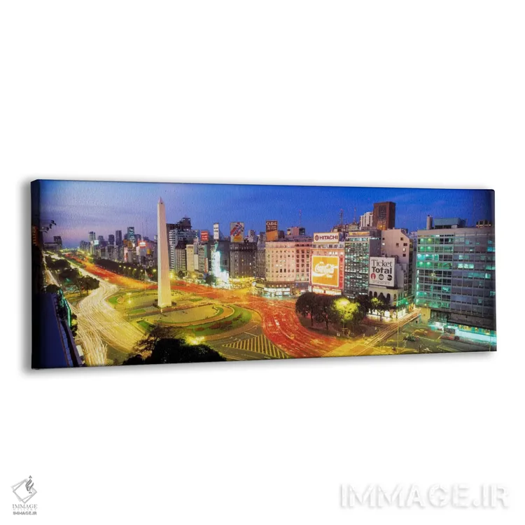 تابلو Plaza de la Republica, Buenos Aires, Argentina,ابلیسک بوئنوس آیرس، میدان جمهوری، بوئنوس آیرس، آرژانتین اثر پانورامیک ایمجز (استودیو عکاسی عریض) - نمای پرسپکتیو محصول