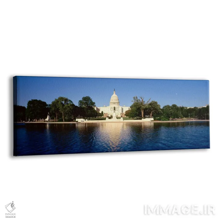 تابلو US Capitol Building,ایالات متحده، واشنگتن دیسی، ساختمان کنگره آمریکا اثر پانورامیک ایمجز (استودیو عکاسی عریض) - نمای پرسپکتیو محصول