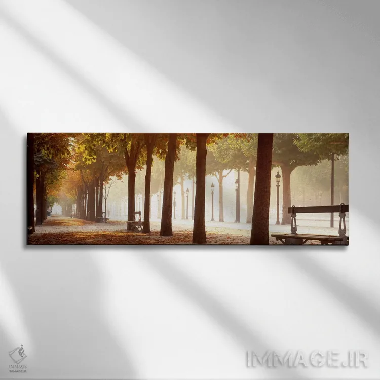 تابلو Paris, Ile-de-France, France,پیادهروی کنار خیابان شانزهلیزه، پاریس، فرانسه اثر پانورامیک ایمجز (استودیو عکاسی عریض) - نمای روبهرو روی دیوار