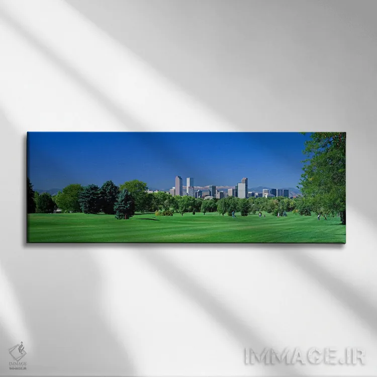 تابلو Denver, Colorado, USA,منظره آسماننما در روز، دنور، کلرادو، ایالات متحده اثر پانورامیک ایمجز (استودیو عکاسی عریض) - نمای روبهرو روی دیوار