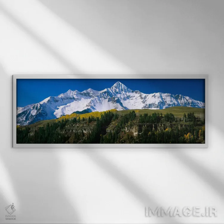 تابلو Lizard Head Wilderness, Uncompahgre National Forest, San Miguel County, Colorado, USA,قله برفی ویلسون، بیابان لیزارد هد، جنگل ملی آنکامپاگری، شهرستان سن میگل، کلرادو، ایالات متحده اثر پانورامیک ایمجز (استودیو عکاسی عریض) - نمای قابدار سفید