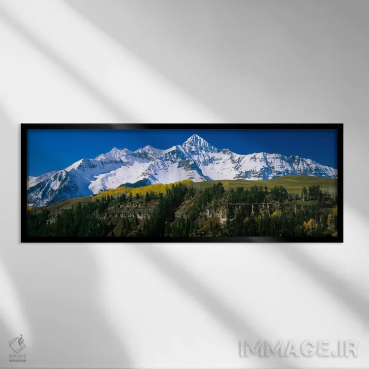 تابلو Lizard Head Wilderness, Uncompahgre National Forest, San Miguel County, Colorado, USA,قله برفی ویلسون، بیابان لیزارد هد، جنگل ملی آنکامپاگری، شهرستان سن میگل، کلرادو، ایالات متحده اثر پانورامیک ایمجز (استودیو عکاسی عریض) - نمای قابدار مشکی