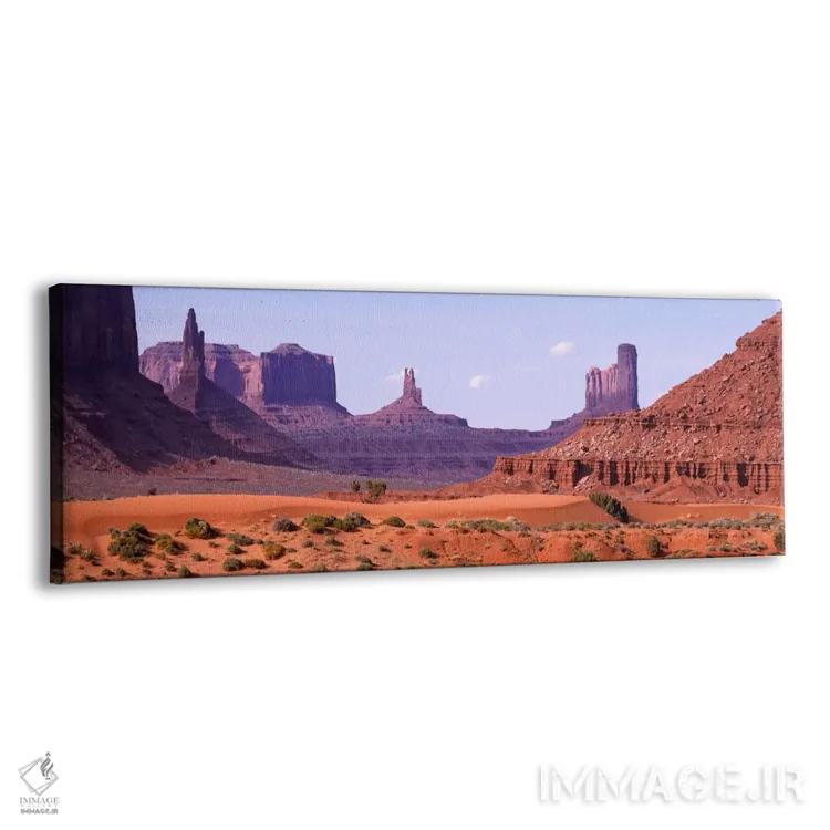تابلو Monument Valley, Arizona, USA,نمای رو به شمالغرب از اولین نشانه در دره، دره مانیومنت، آریزونا، آمریکا اثر پانورامیک ایمجز (استودیو عکاسی عریض) - نمای پرسپکتیو محصول