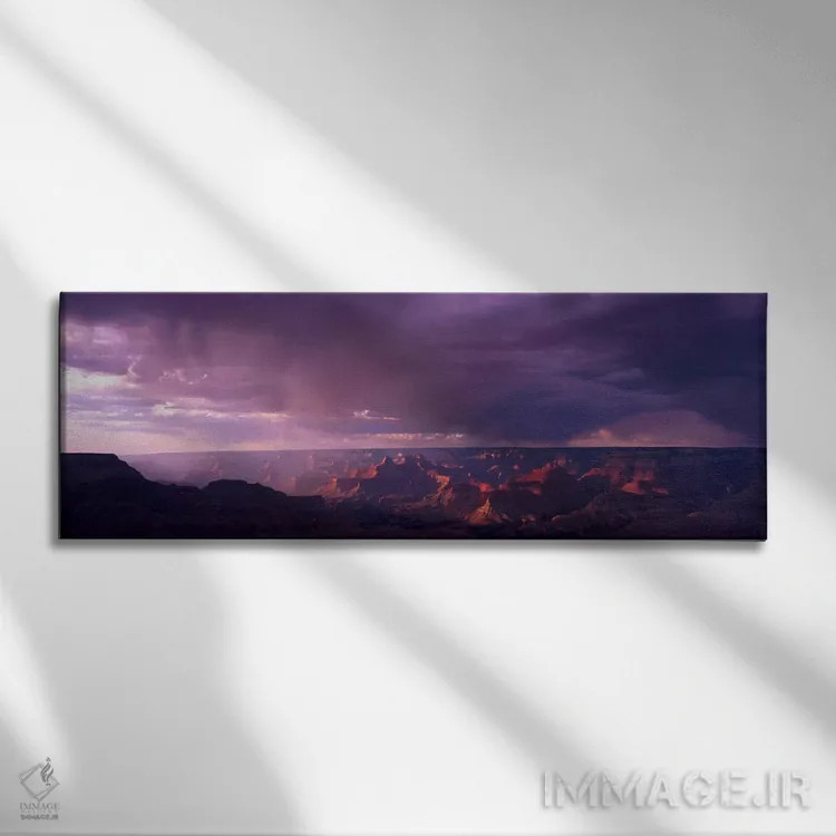 تابلو Arizona, USA,ابرهای توفانی بر فراز پارک ملی گرند کنیون، آریزونا، آمریکا اثر پانورامیک ایمجز (استودیو عکاسی عریض) - نمای روبهرو روی دیوار
