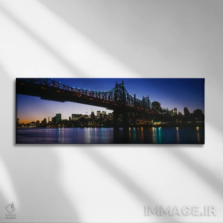 تابلو New York City, 59th Street Bridge,پل خیابان ۵۹، نیویورک سیتی، آمریکا اثر پانورامیک ایمجز (استودیو عکاسی عریض) - نمای روبهرو روی دیوار
