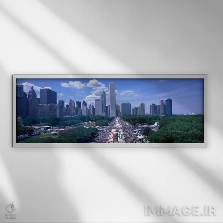 تابلو جشنواره طعم شیکاگو، شیکاگو، ایلینوی اثر پانورامیک ایمجز (استودیو عکاسی عریض) - نمای قابدار سفید