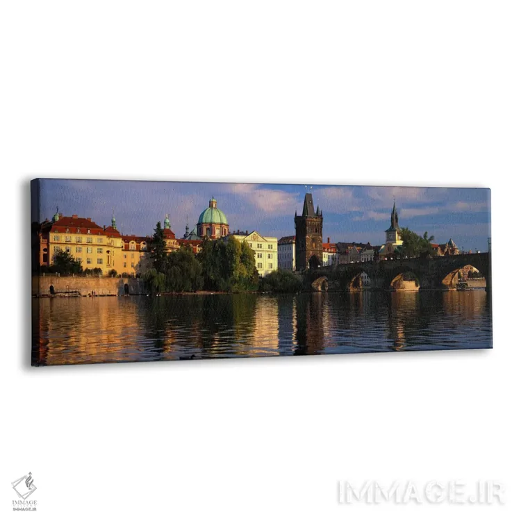 تابلو پل چارلز، رود ولتاوا، پراگ، جمهوری چک اثر پانورامیک ایمجز (استودیو عکاسی عریض) - نمای پرسپکتیو محصول