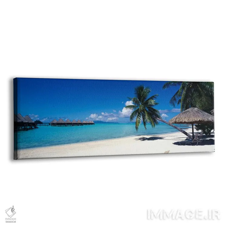 تابلو Bora Bora, Leeward Islands, Society Islands, French Polynesia,ساحل استوایی، بورا بورا، جزایر لُوارد، جزایر سوسایتی، پلینزی فرانسه اثر پانورامیک ایمجز (استودیو عکاسی عریض) - نمای پرسپکتیو محصول